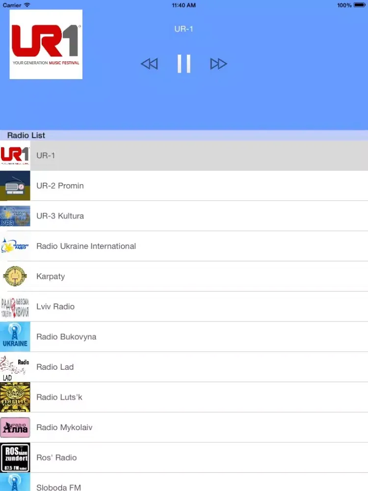 Україна Радіо: Топ Українська Радіо iPad  Screenshots
