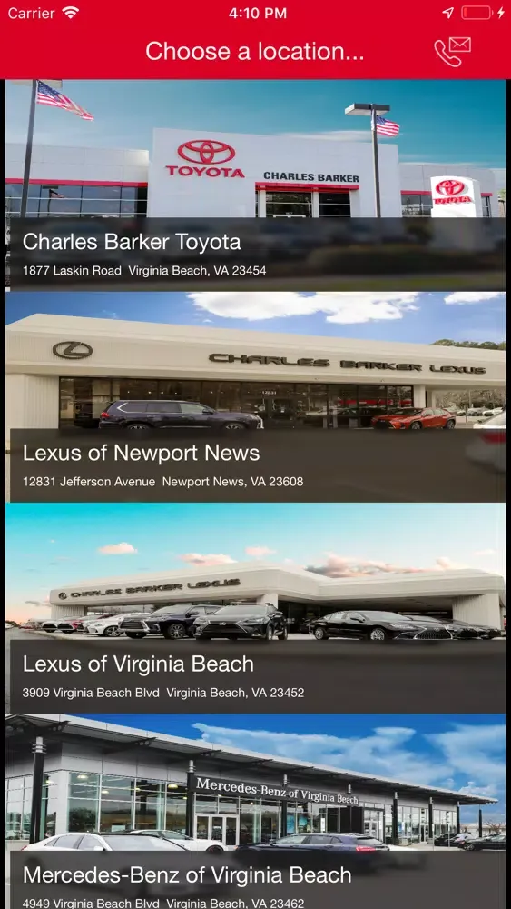 Capturas de tela do Charles Barker Automotive