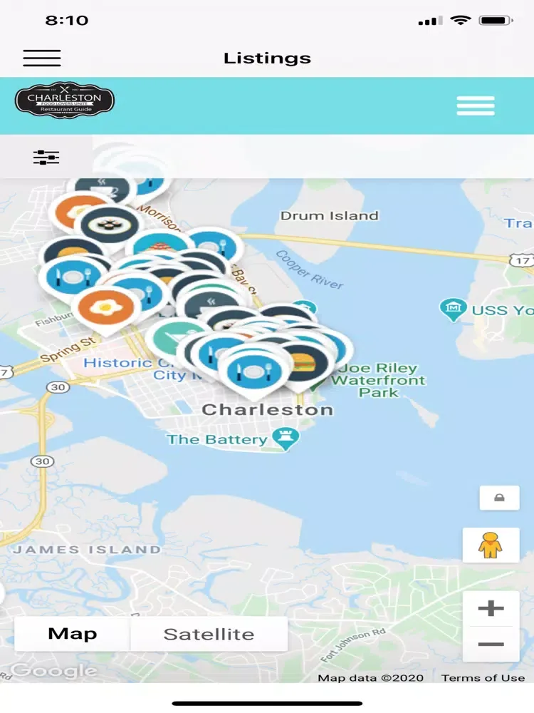 Charleston Restaurant Guide iPad  स्क्रीनशॉट
