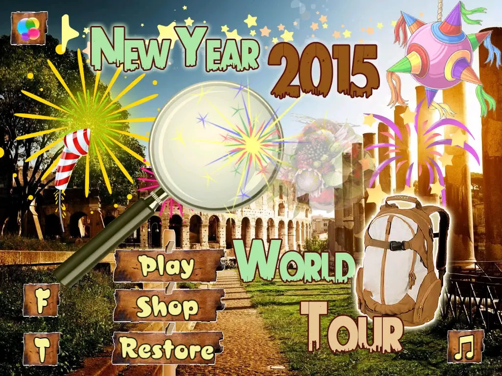 New Year 2015 : World Tour Hidden Object iPad 应用截图