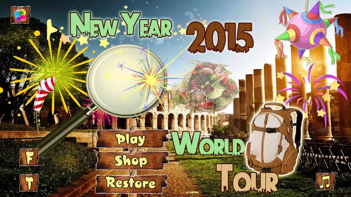 New Year 2015 : World Tour Hidden Object应用截图