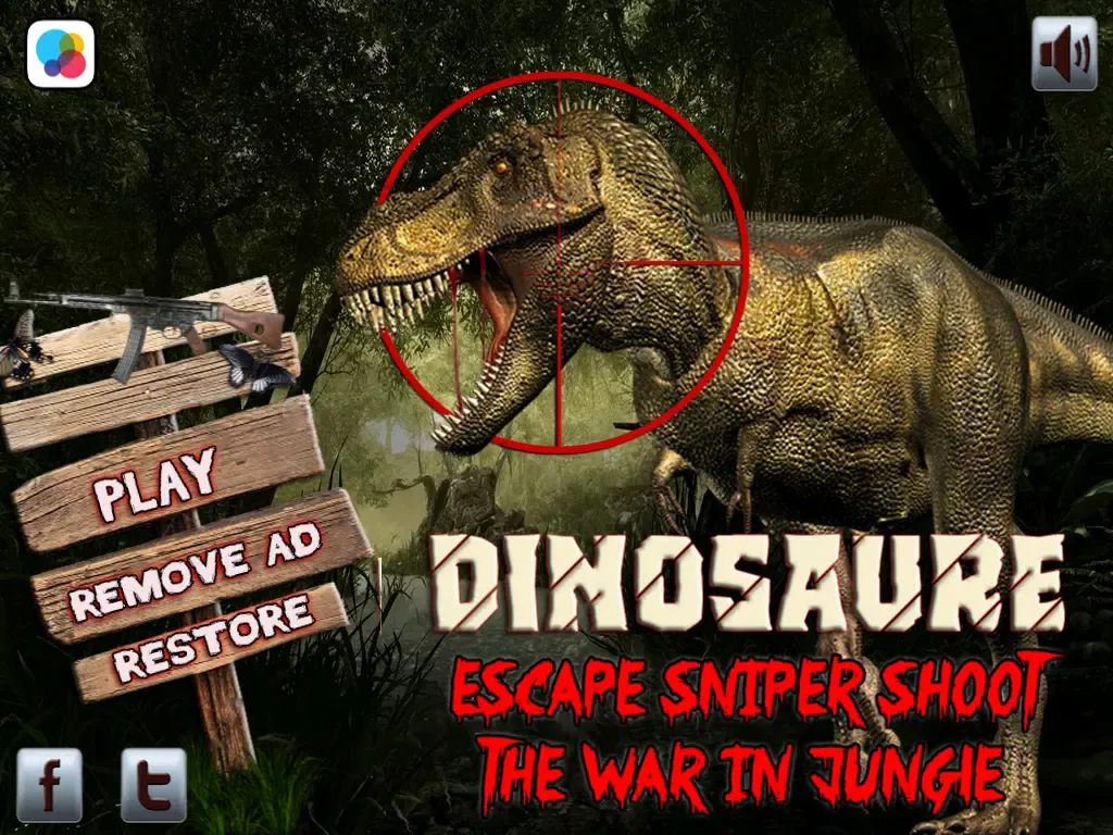 Dinosaurs escape sniper shoot The war in jungle pro iPad  スクリーンショット