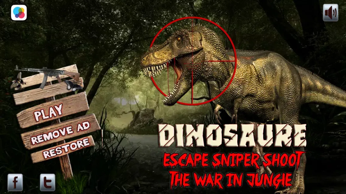 Dinosaurs escape sniper shoot The war in jungle pro スクリーンショット