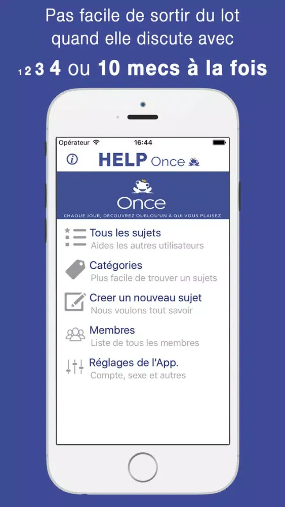 Ảnh chụp màn hình của Help for Once