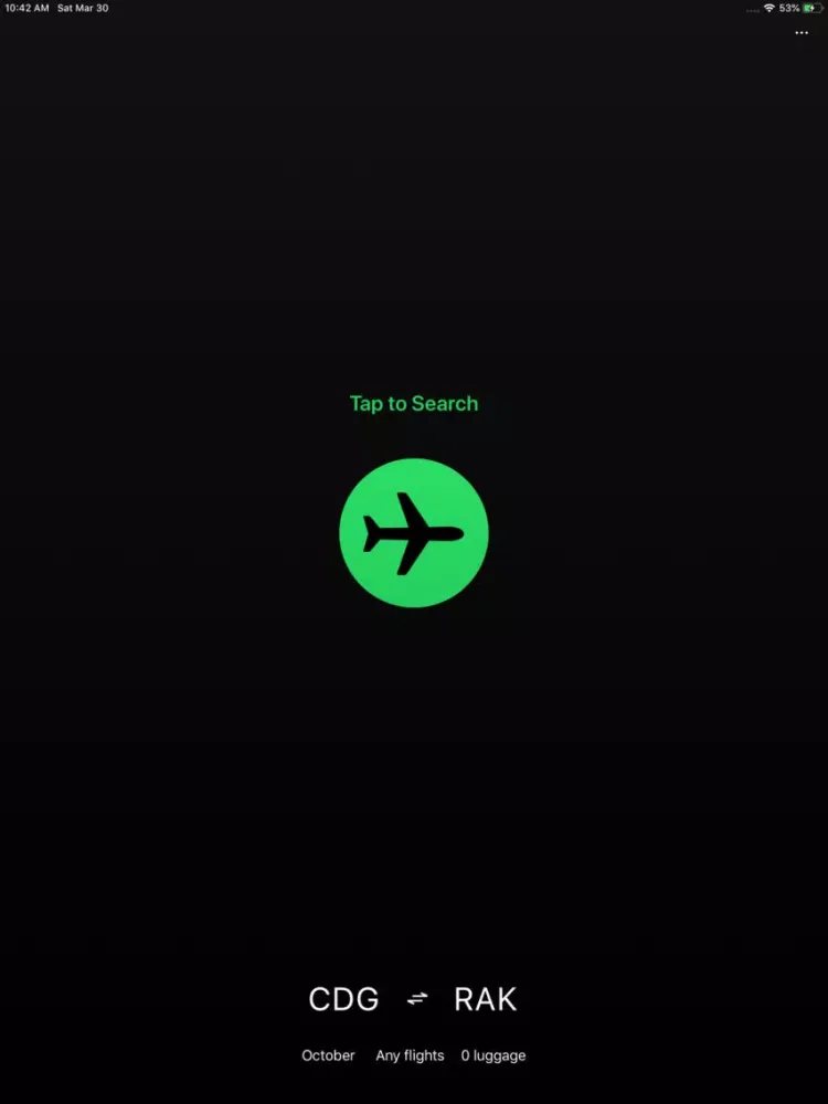 TripAway, Flights Calendar iPad 应用截图
