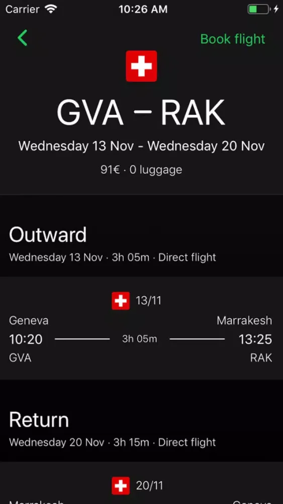TripAway, Flights Calendar应用截图