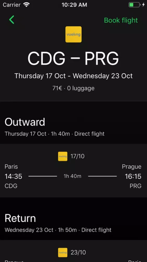 TripAway, Flights Calendar应用截图