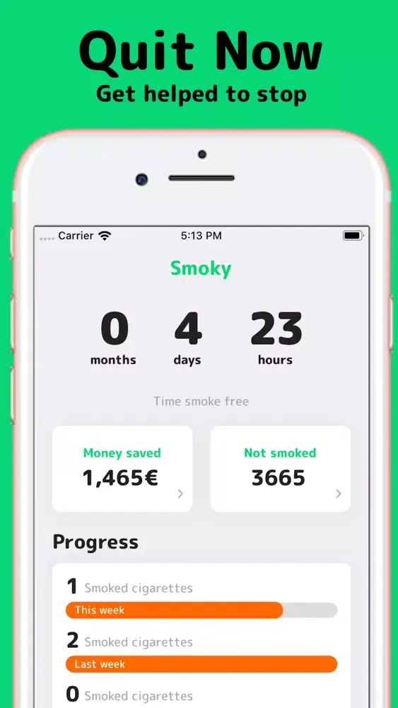 Smoky Help: Stop Smoking now سکرین شاٹس
