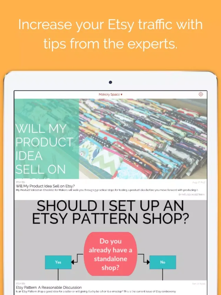 Capturas de pantalla de Pro Tips for Etsy Sellers iPad 