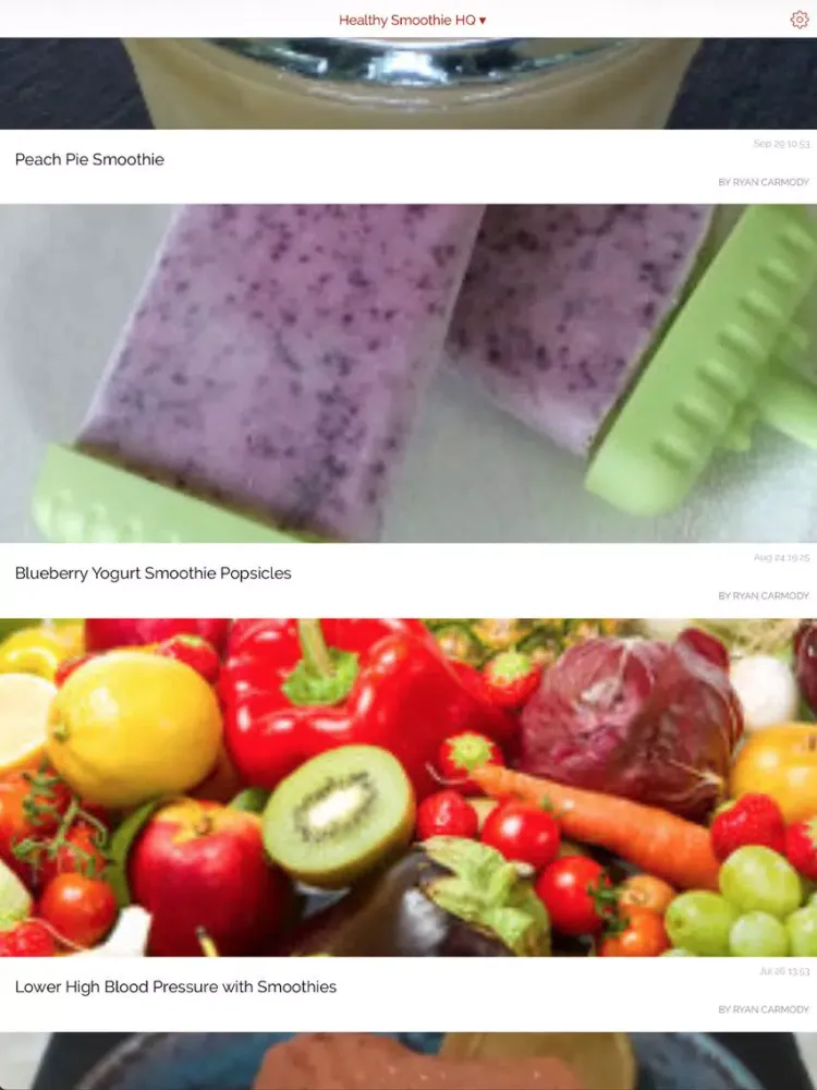 Smoothie Recipes Daily iPad  Screenshots