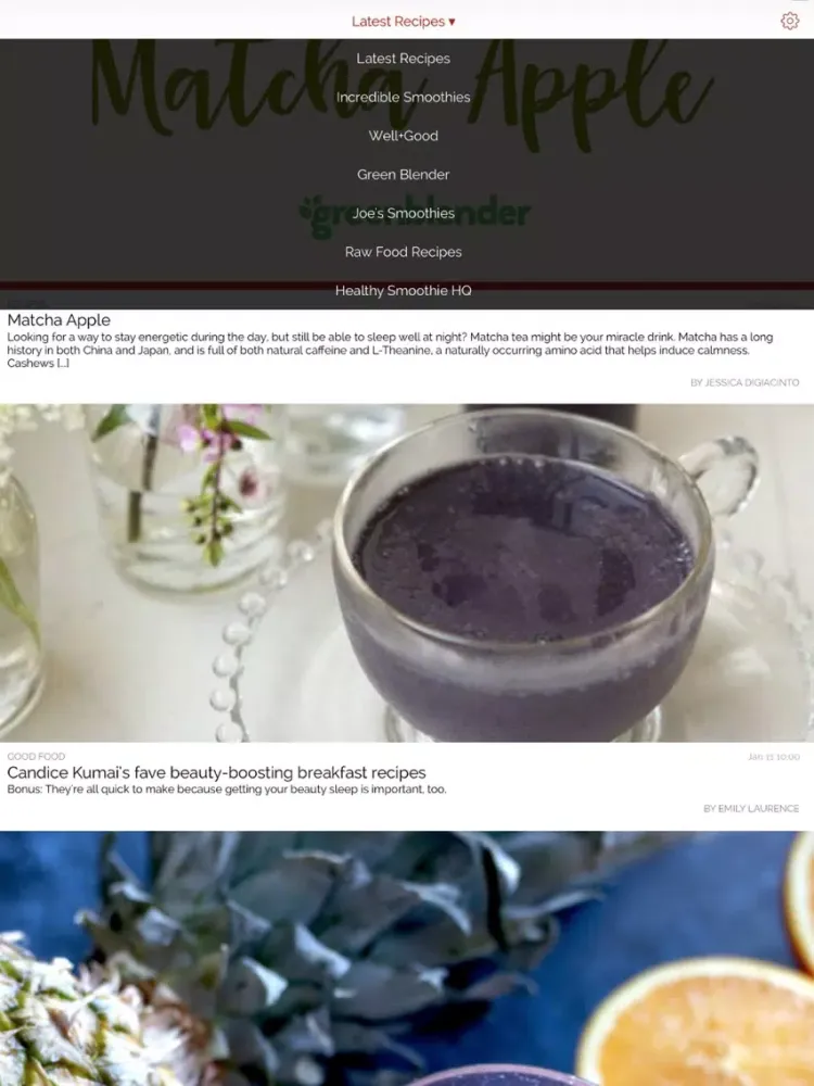 Smoothie Recipes Daily iPad  Screenshots