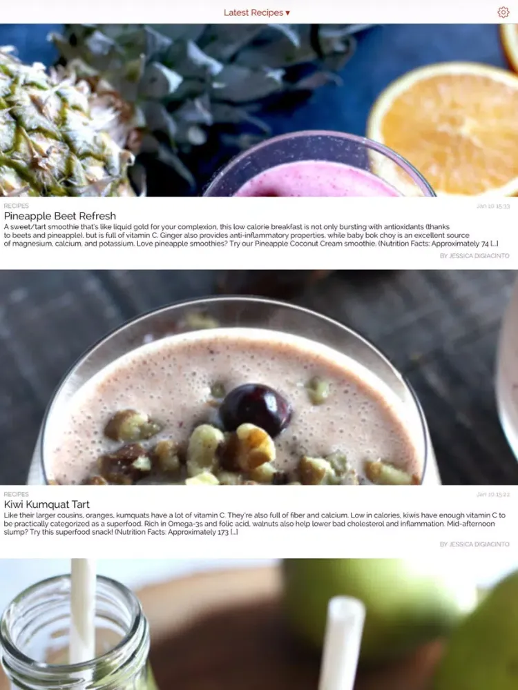 Smoothie Recipes Daily iPad  Screenshots