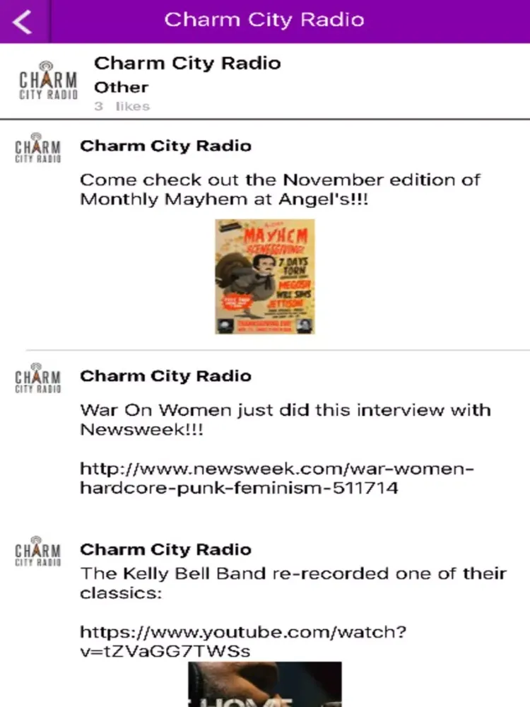 Charm City Radio iPad  Screenshots