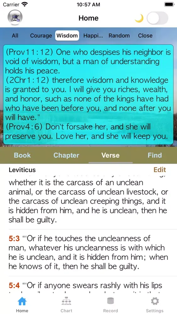 Tangkapan layar Bible Chart