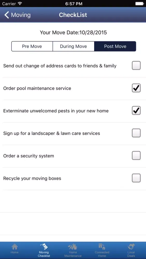 Capturas de pantalla de Allconnect Moving Planner