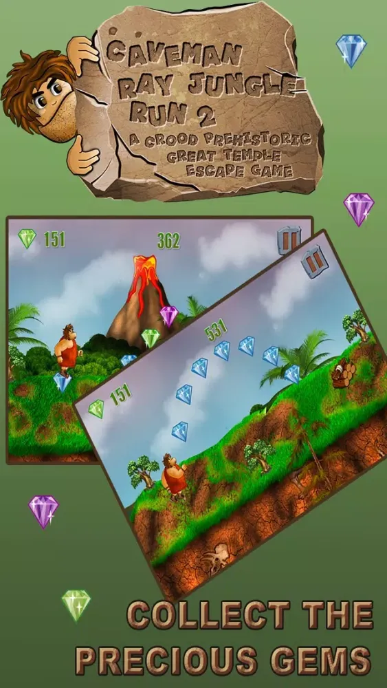 Caveman Jungle Run : A Great Dinosaur Escape Game-Free Edition Screenshots