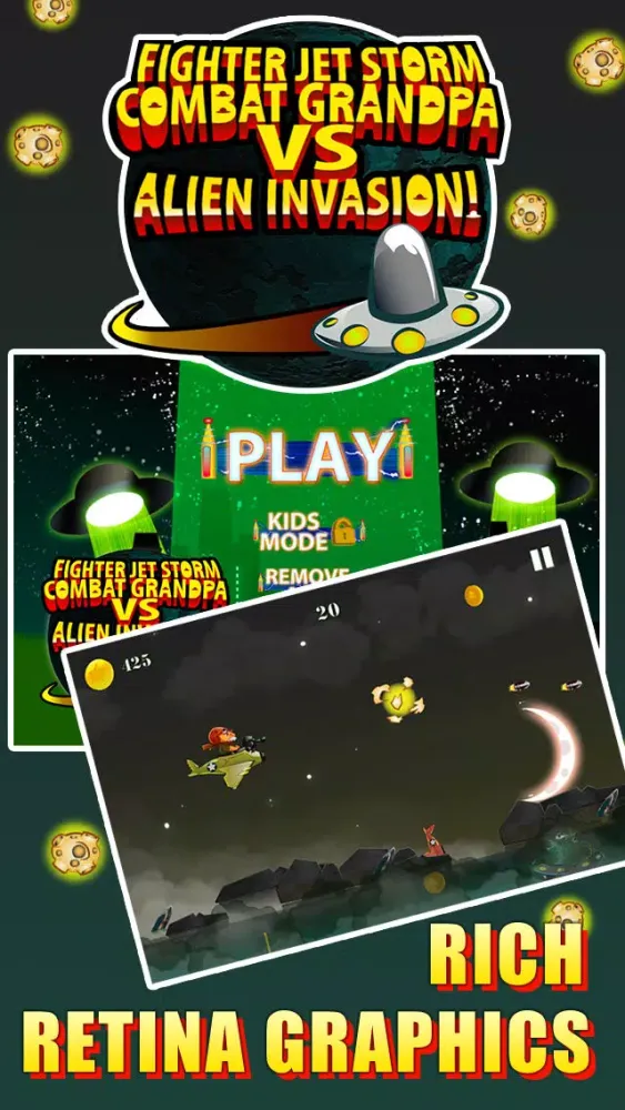 صور Fighter Jet Storm-Combat Grandpa vs Alien Invasion