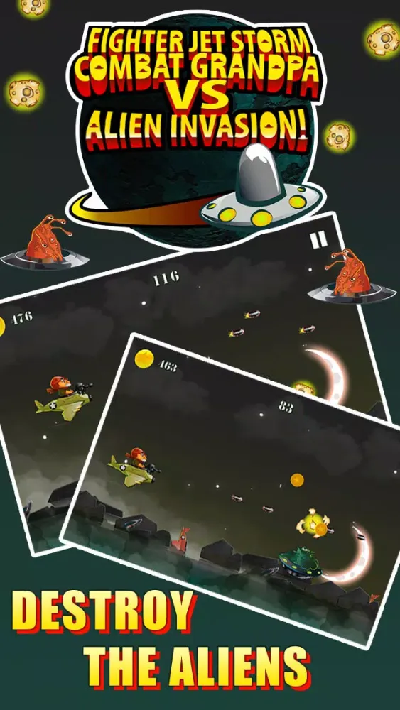 صور Fighter Jet Storm-Combat Grandpa vs Alien Invasion
