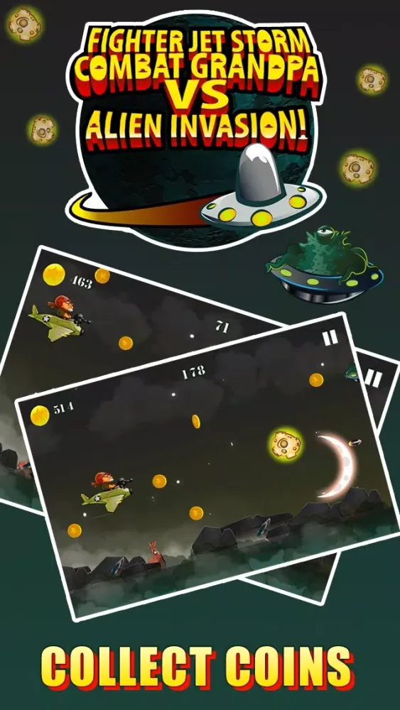 صور Fighter Jet Storm-Combat Grandpa vs Alien Invasion