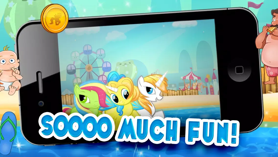 Little Magic Unicorn Dash : My Pretty Pony Princess vs Shark Tornado Attack Game - FREE Multiplayer Screenshots