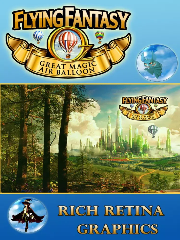 ภาพหน้าจอของ Oz Flying Fantasy-A Great Race Game in the Magical Hot Air Balloon iPad 