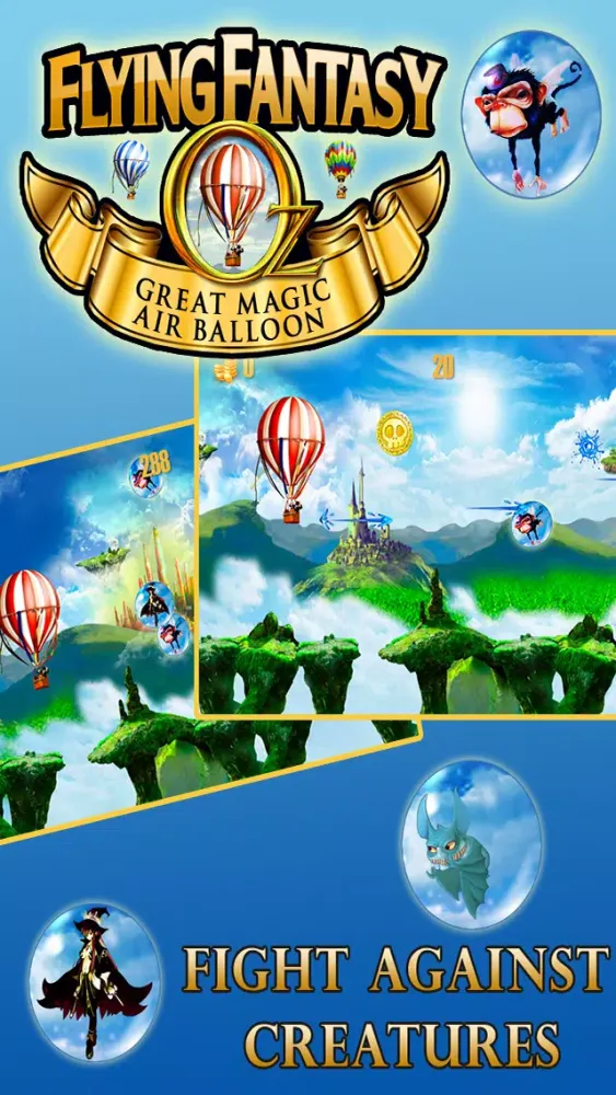 ภาพหน้าจอของ Oz Flying Fantasy-A Great Race Game in the Magical Hot Air Balloon