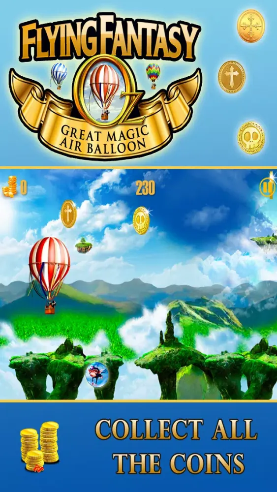 ภาพหน้าจอของ Oz Flying Fantasy-A Great Race Game in the Magical Hot Air Balloon
