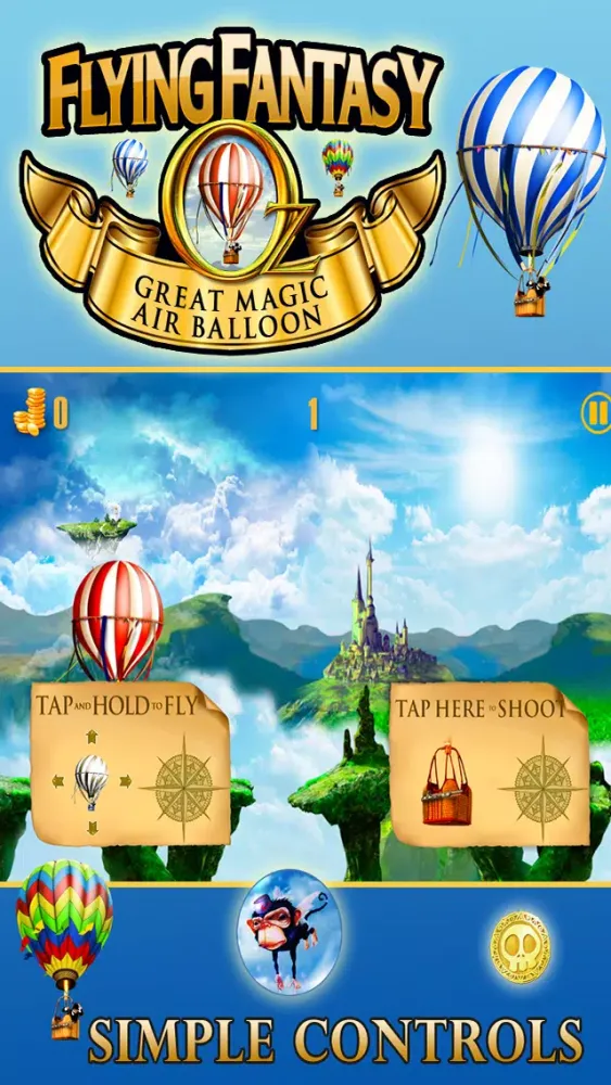 ภาพหน้าจอของ Oz Flying Fantasy-A Great Race Game in the Magical Hot Air Balloon