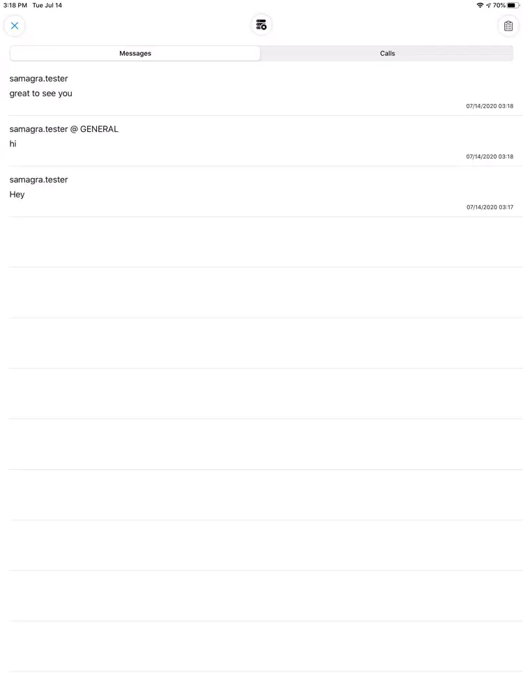 Ảnh chụp màn hình của HARTING Messenger iPad 