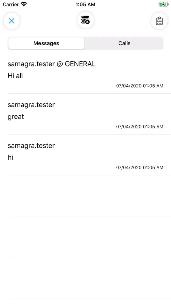 Ảnh chụp màn hình của HARTING Messenger