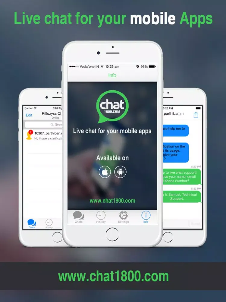 Ảnh chụp màn hình của Chat 1800 iPad 