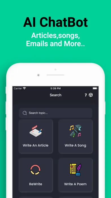 Captures d'écran de Chatbot AI - AI Writing for Me