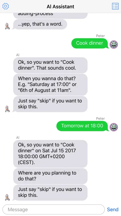 Tangkapan skrin Al Assistant - Chatbot for Tasks and ToDo Lists