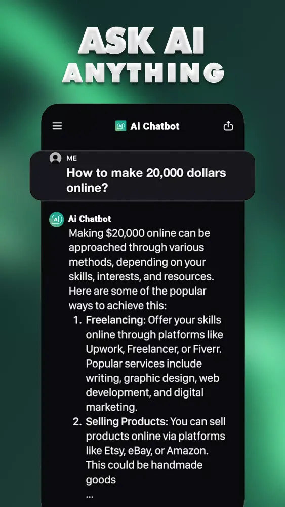Chat AI Bot Screenshots