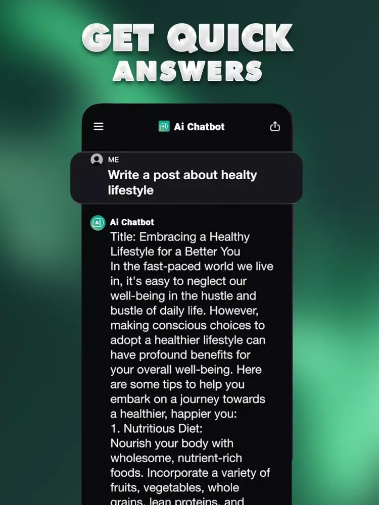 Chat AI Bot Screenshots