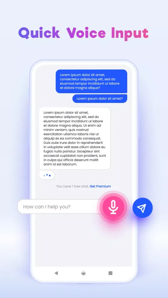 AI Chatbot سکرین شاٹس
