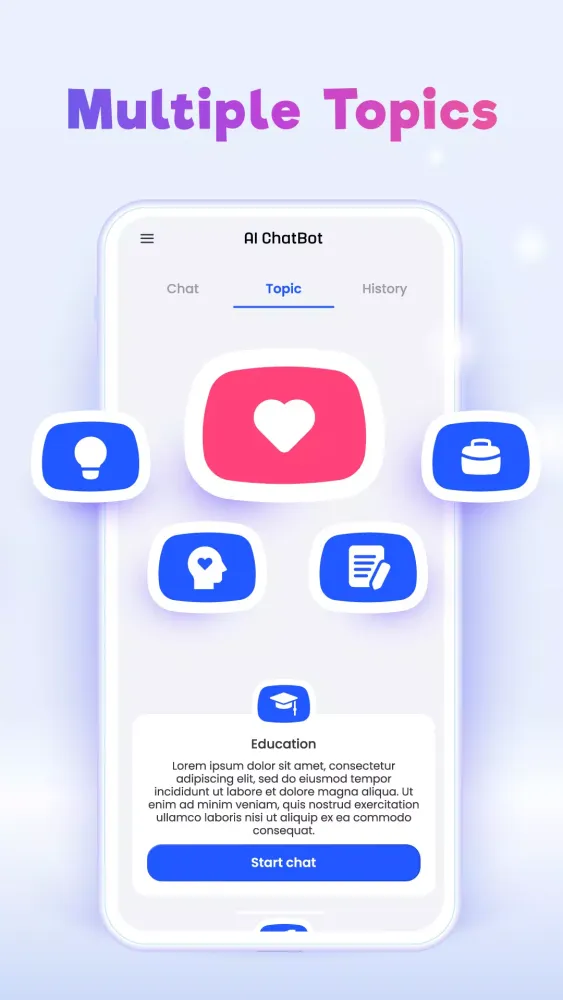 AI Chatbot سکرین شاٹس
