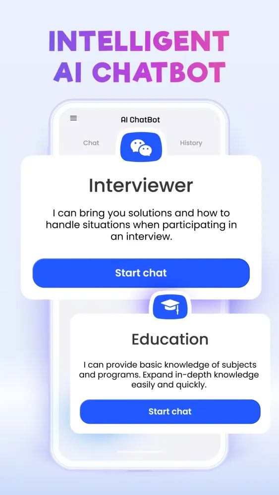 AI Chatbot سکرین شاٹس