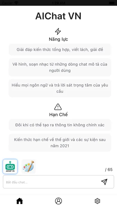 Captures d'écran de AICHAT VN
