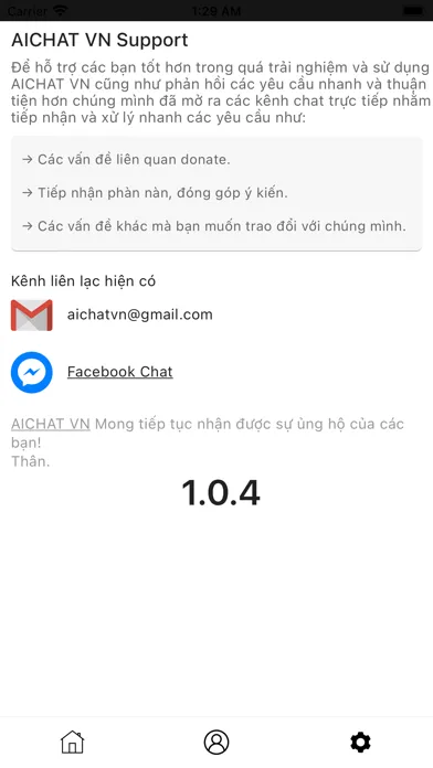 Captures d'écran de AICHAT VN