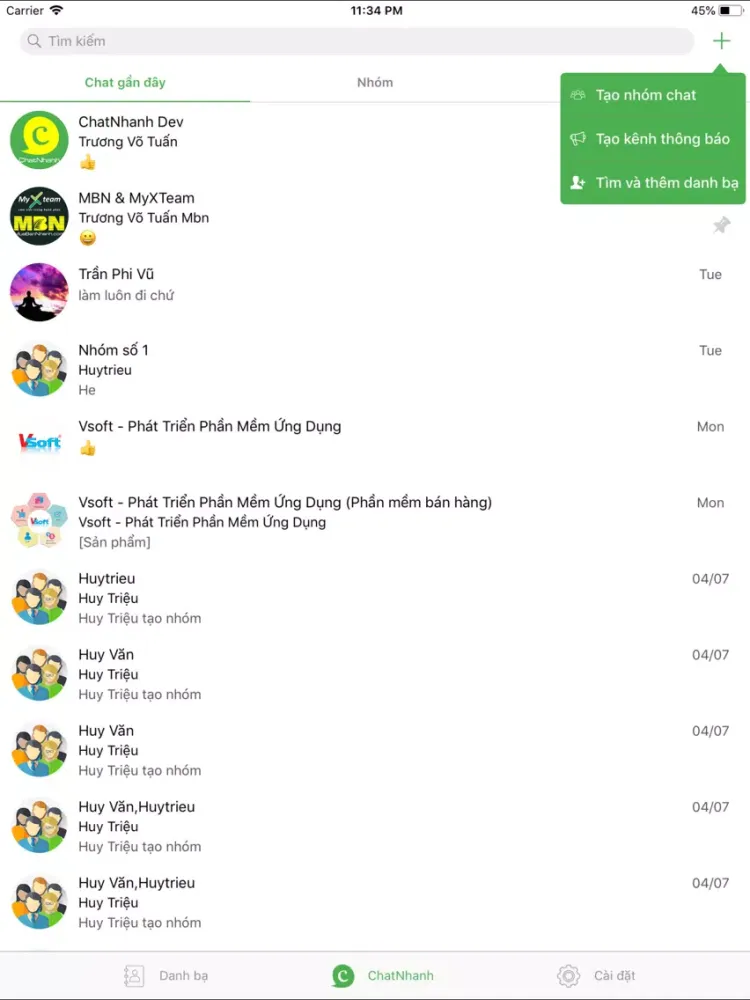 myChat - chat mua bán nhanh iPad  স্ক্রিনশট