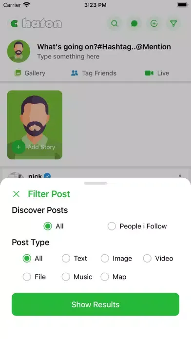 Zrzuty ekranu Chaton Social