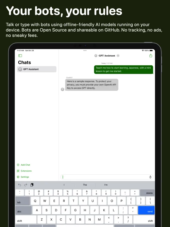 ChatOnMac.com — AI Chat Bots iPad  Screenshots