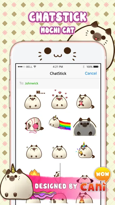 Zrzuty ekranu Mochi Cat Stickers for iMessage