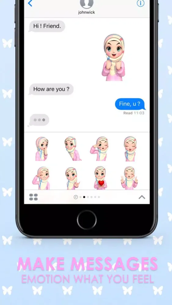 Amarena 3D Hijabgirl Stickers Emoji By ChatStick應用截圖
