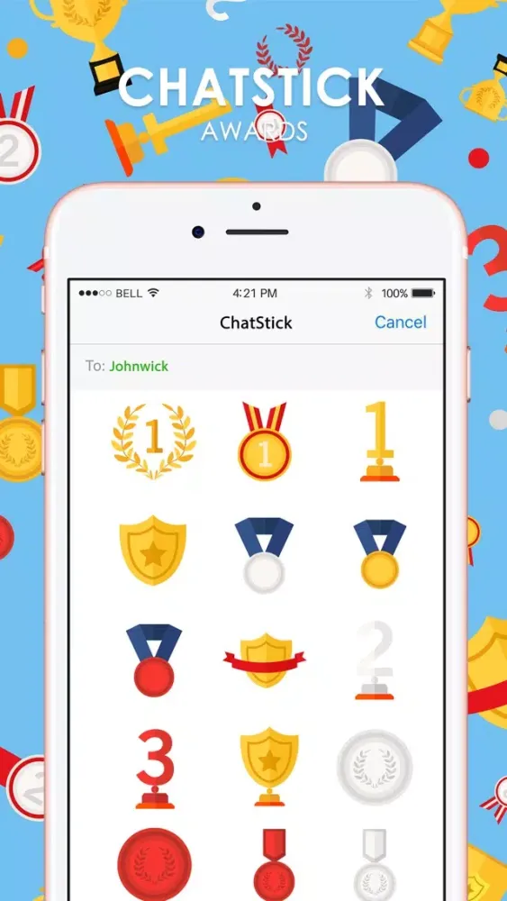 Awards Stickers & Emoji Keyboard By ChatStick スクリーンショット