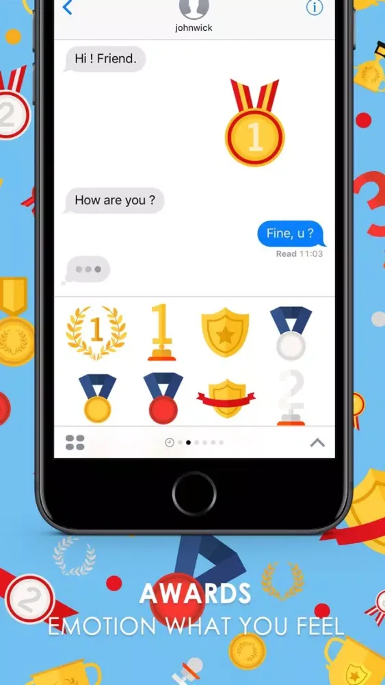 Awards Stickers & Emoji Keyboard By ChatStick スクリーンショット
