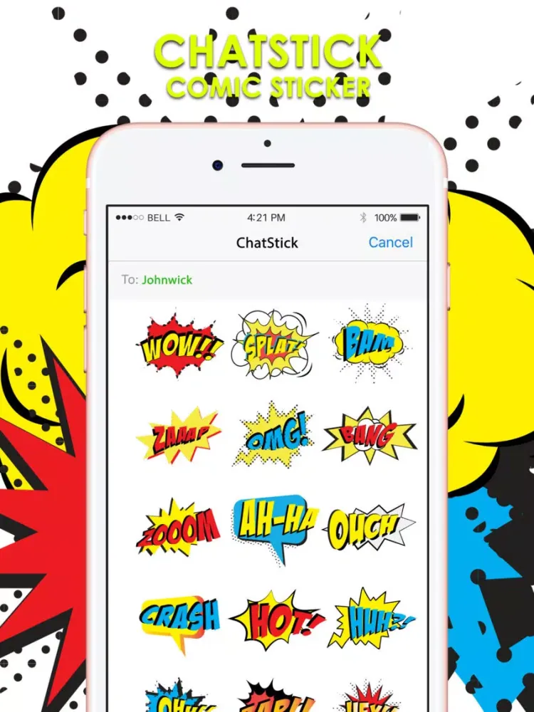 Скриншоты Comic Message Stickers Collection By ChatStick iPad 