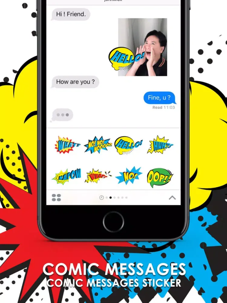 Скриншоты Comic Message Stickers Collection By ChatStick iPad 