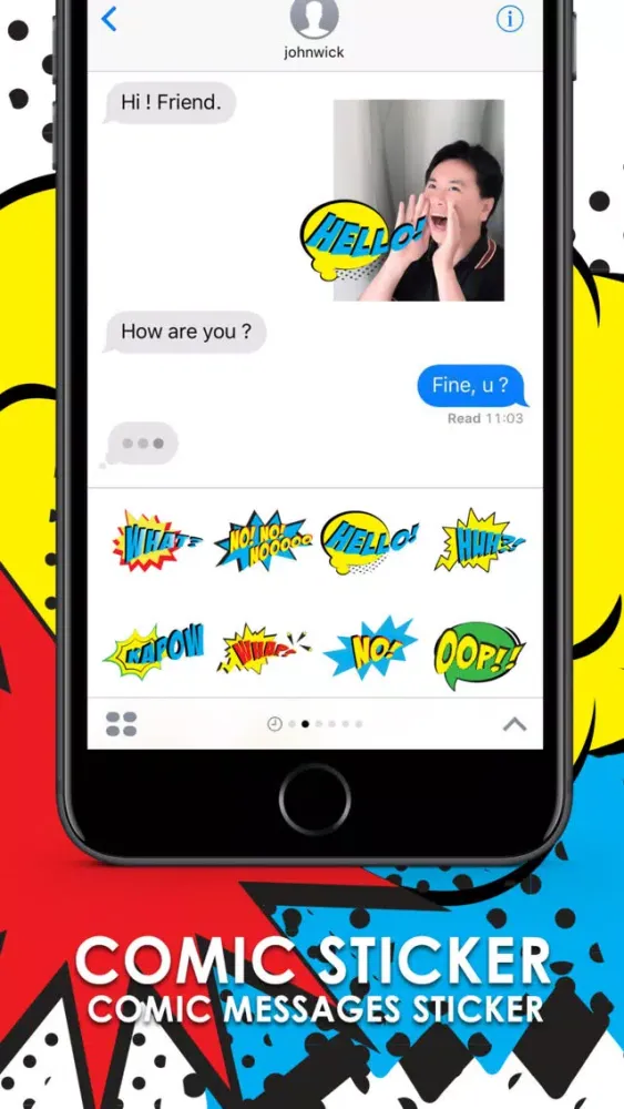 Скриншоты Comic Message Stickers Collection By ChatStick